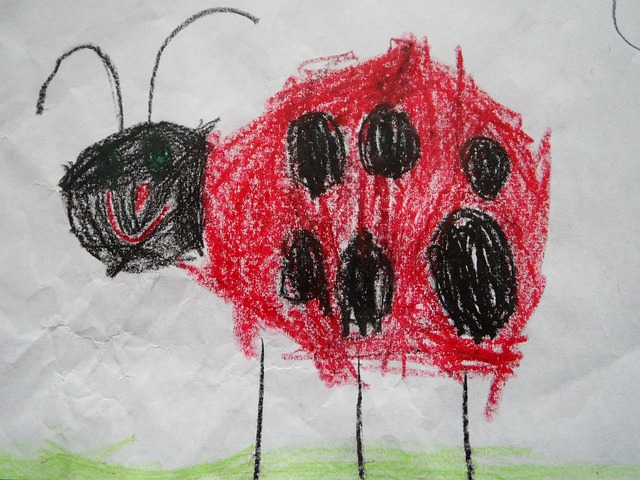 Tags: ladybug, beetle, children drawing